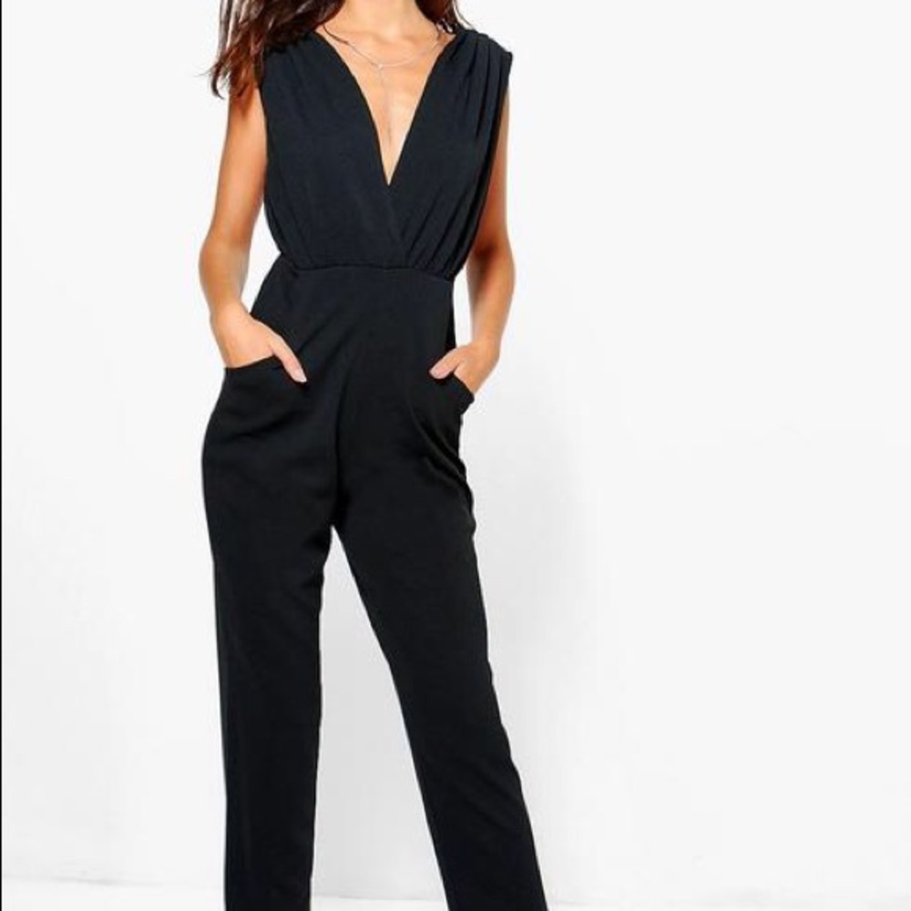 deep plunge jumpsuit